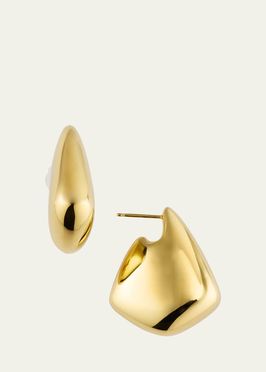 Bottega Veneta Fin Large 18K Gold-Plated Earrings