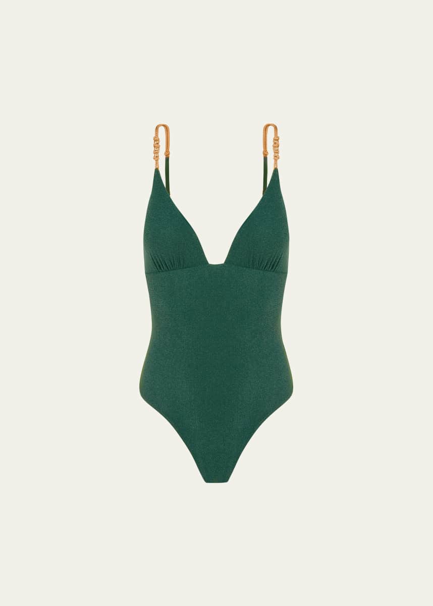 Vix Solid Paige Claire Brazilian One-Piece Swimsuit