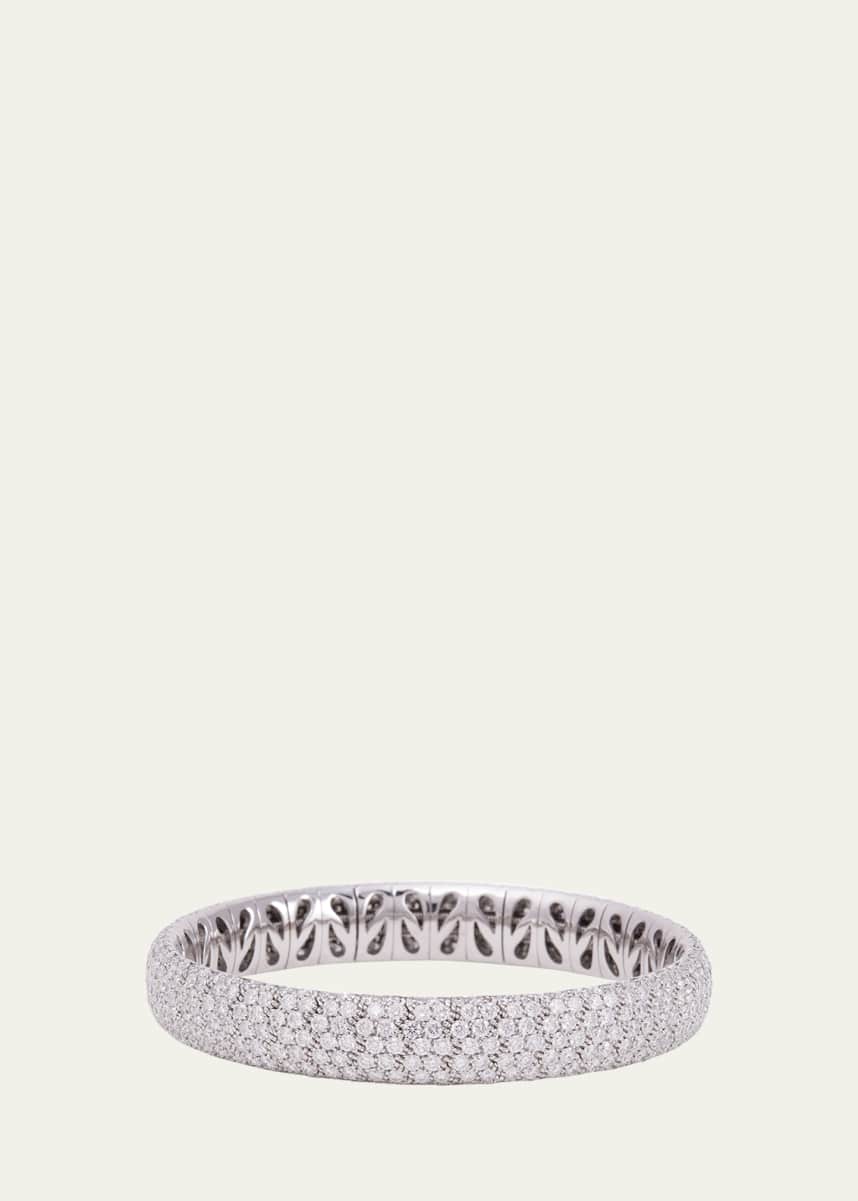 Sidney Garber 18K White Gold Diamond Pave Stretch Bracelet