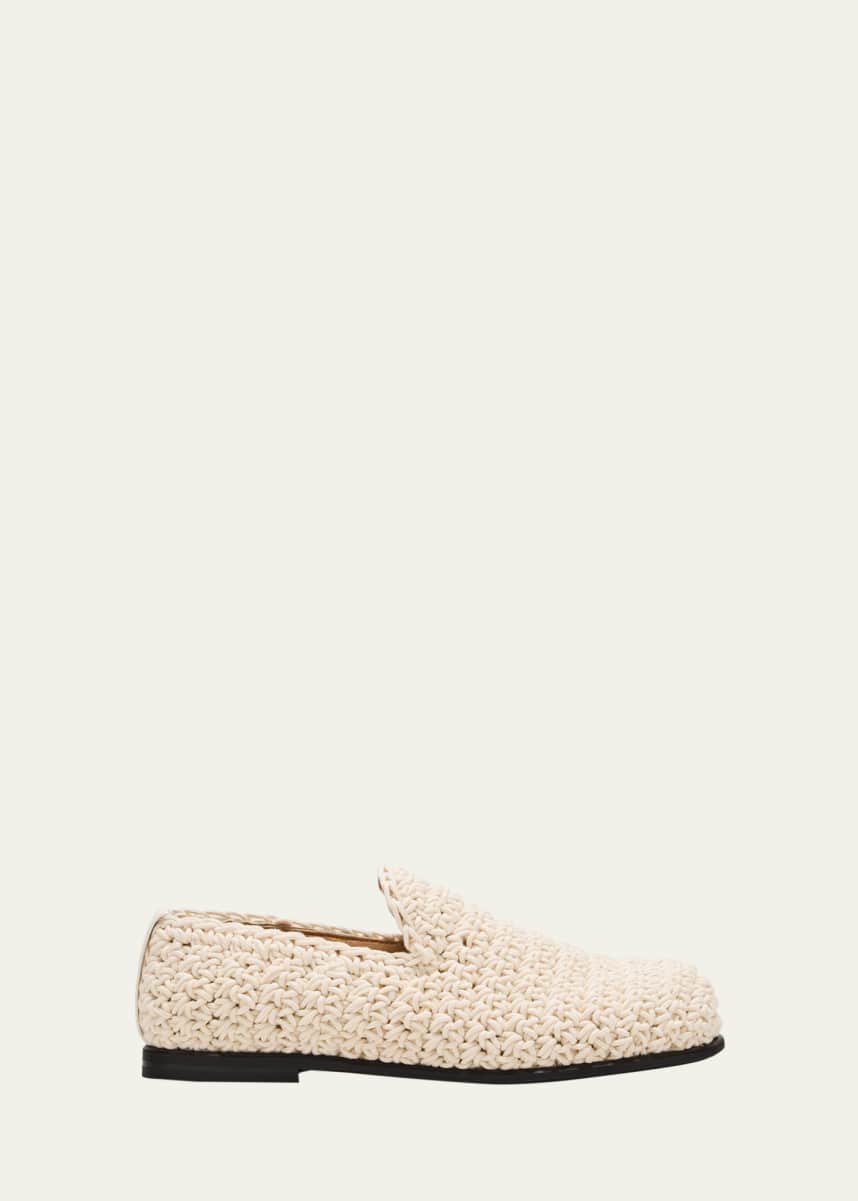 JW Anderson Crochet Cotton Slip-On Loafers