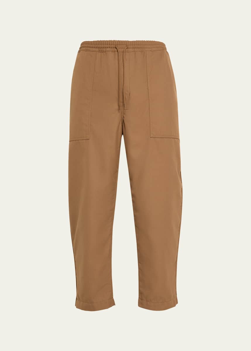 CDG HOMME Men's Gabardine Patch-Pocket Drawstring Pants