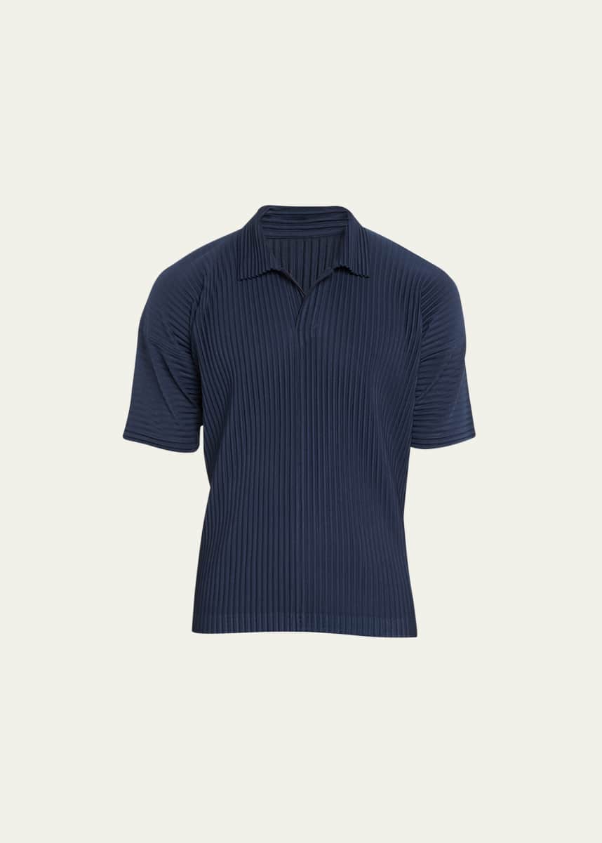 Homme Plisse Issey Miyake Men's Pleated Polo Shirt