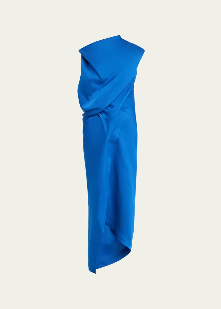 Issey Miyake Enveloping Asymmetric Draped Dress