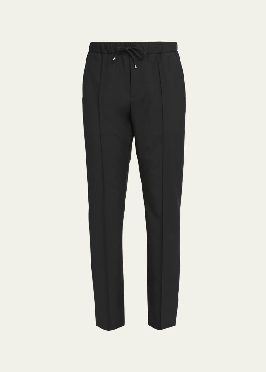 Valentino Garavani Men's Pintuck Elastic-Waist Pants