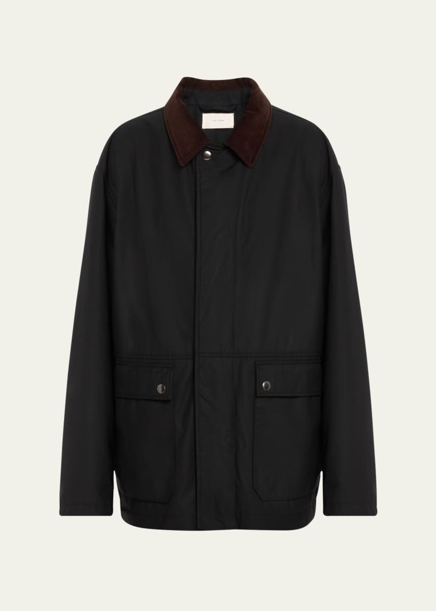 THE ROW Frank Corduroy-Collar Cashmere Jacket