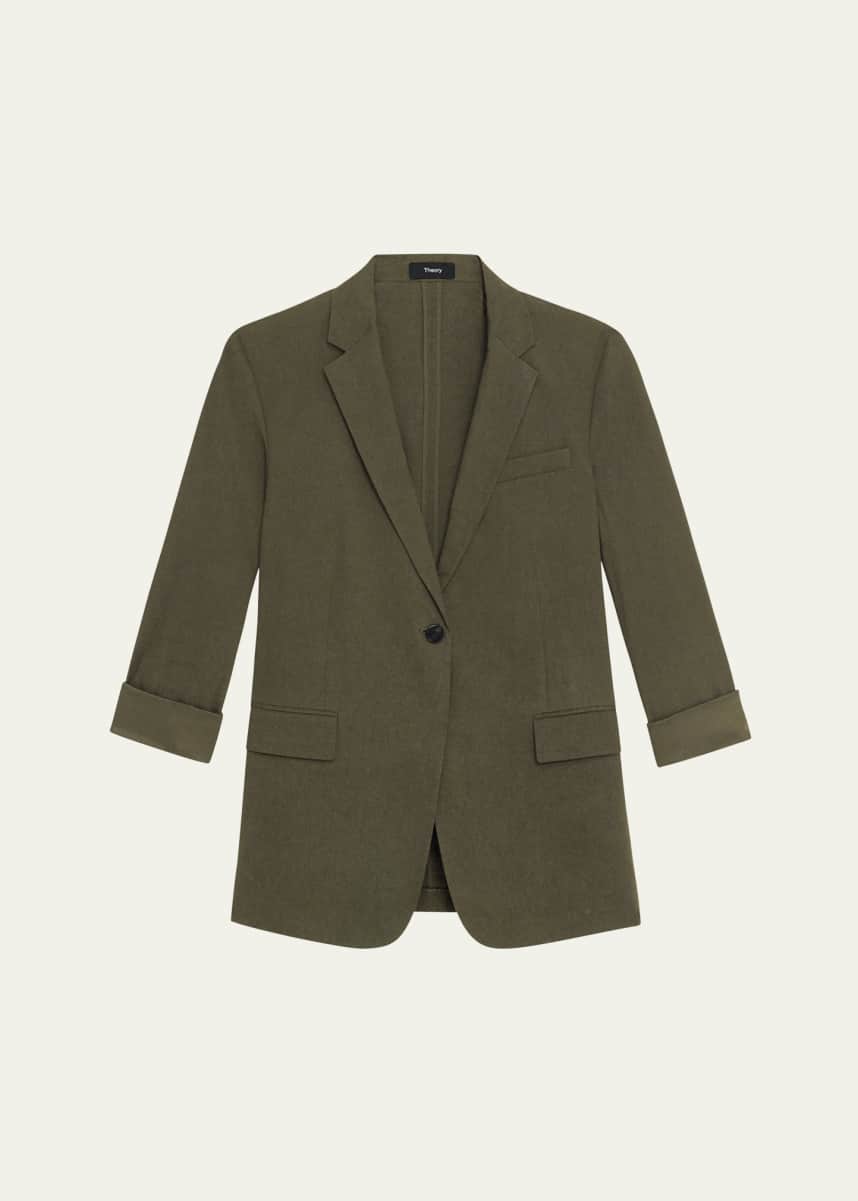 Theory fluid shawl blazer top