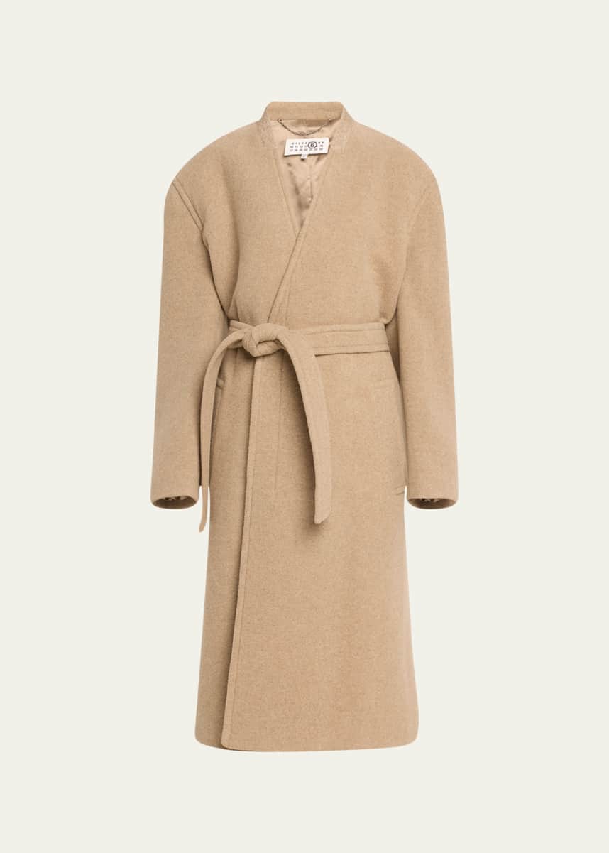 MM6 Maison Margiela Belted Wool-Blend Coat - Bergdorf Goodman MM6 Maison Margiela Belted Wool-Blend Coat - Bergdorf Goodman