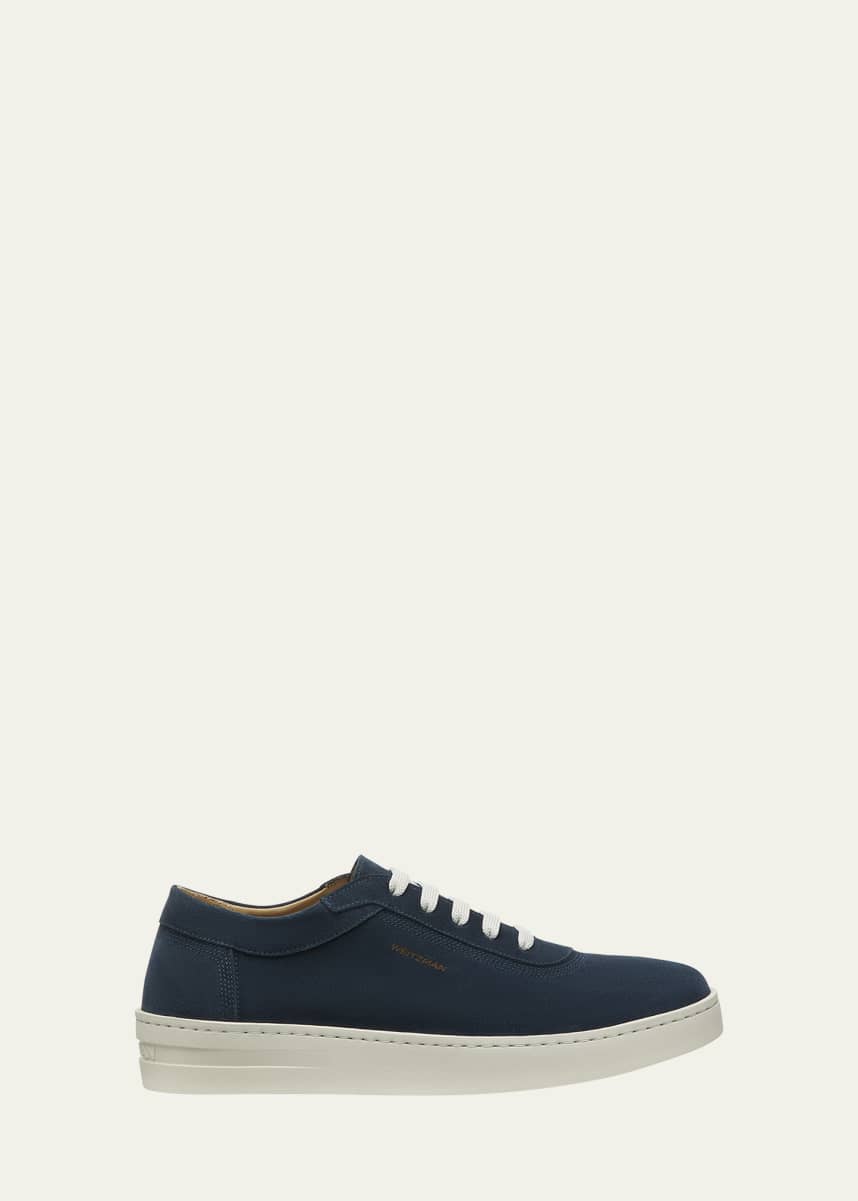Stuart Weitzman Men's Hamptons Suede Low-Top Sneakers