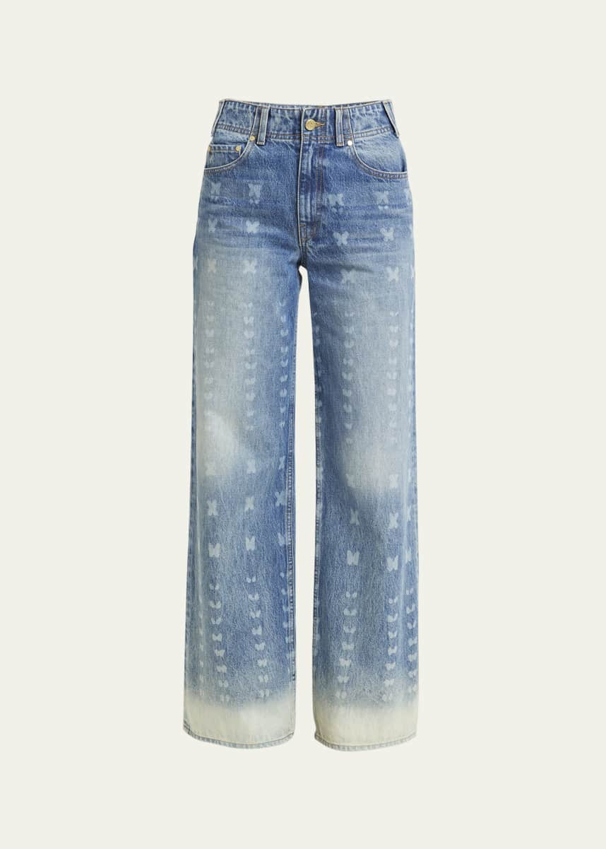 DL1961 Girl's Lily High Rise Wide Leg Jeans, Size 7-16 - Bergdorf Goodman