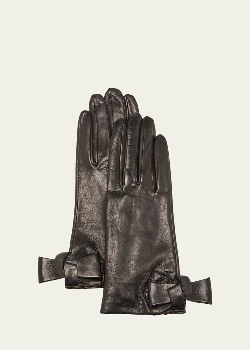 Paula Rowan Minnie Bow Leather Gloves