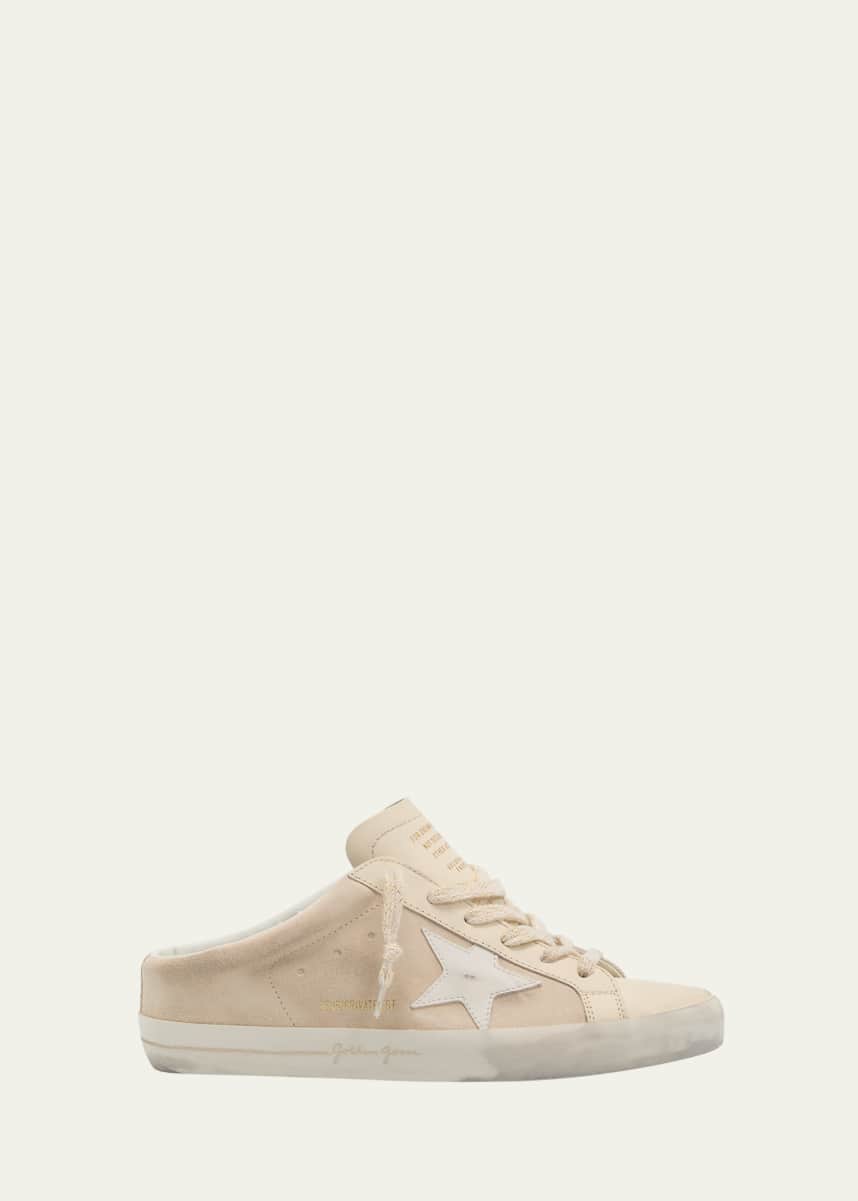 Golden Goose Sabot Mixed Leather Slide Sneakers