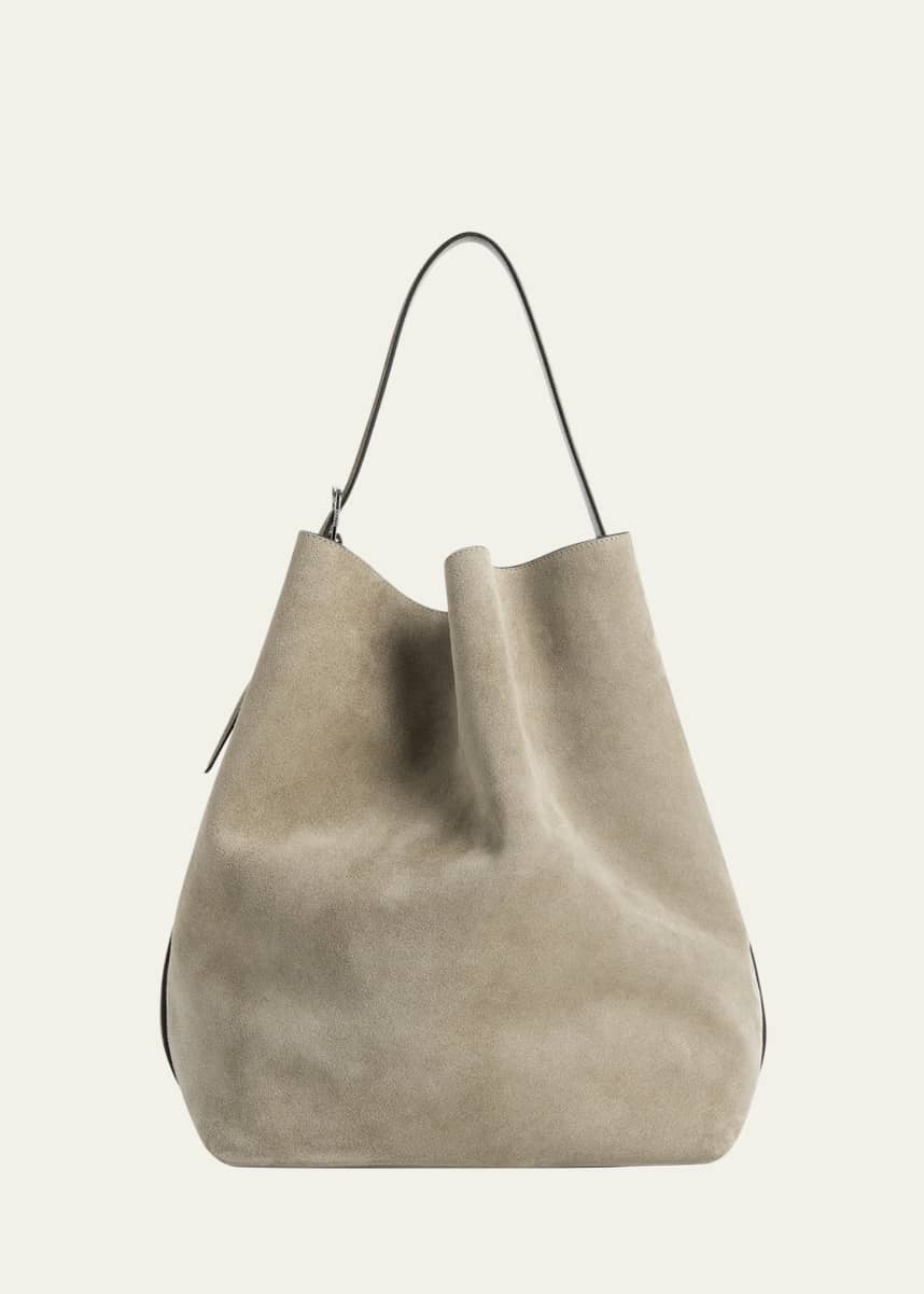 Toteme Large Belted Suede Tote Bag