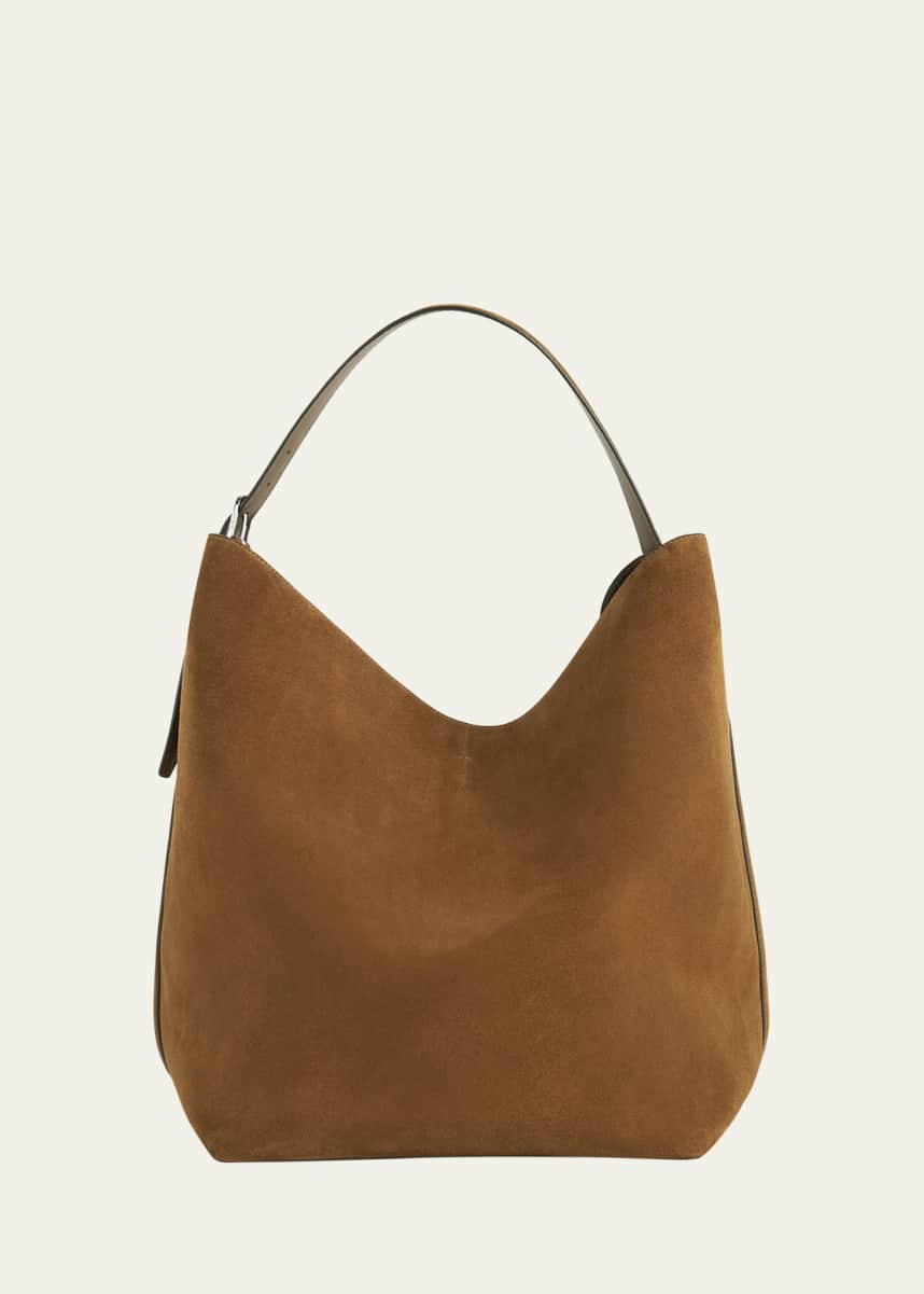 Toteme Large Belted Suede Tote Bag