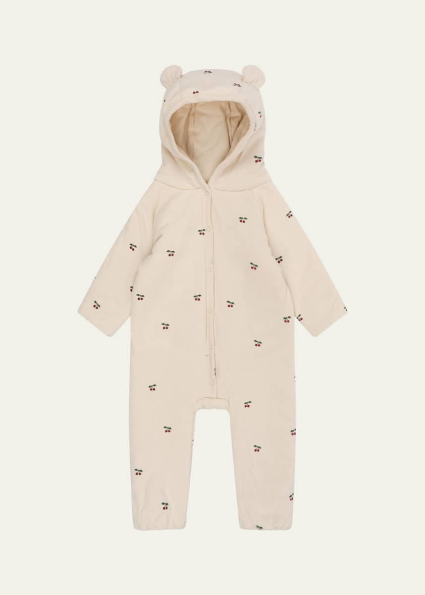 Konges Slojd Kid's Fruit Motif Hooded Coverall, Size Newborn-12M