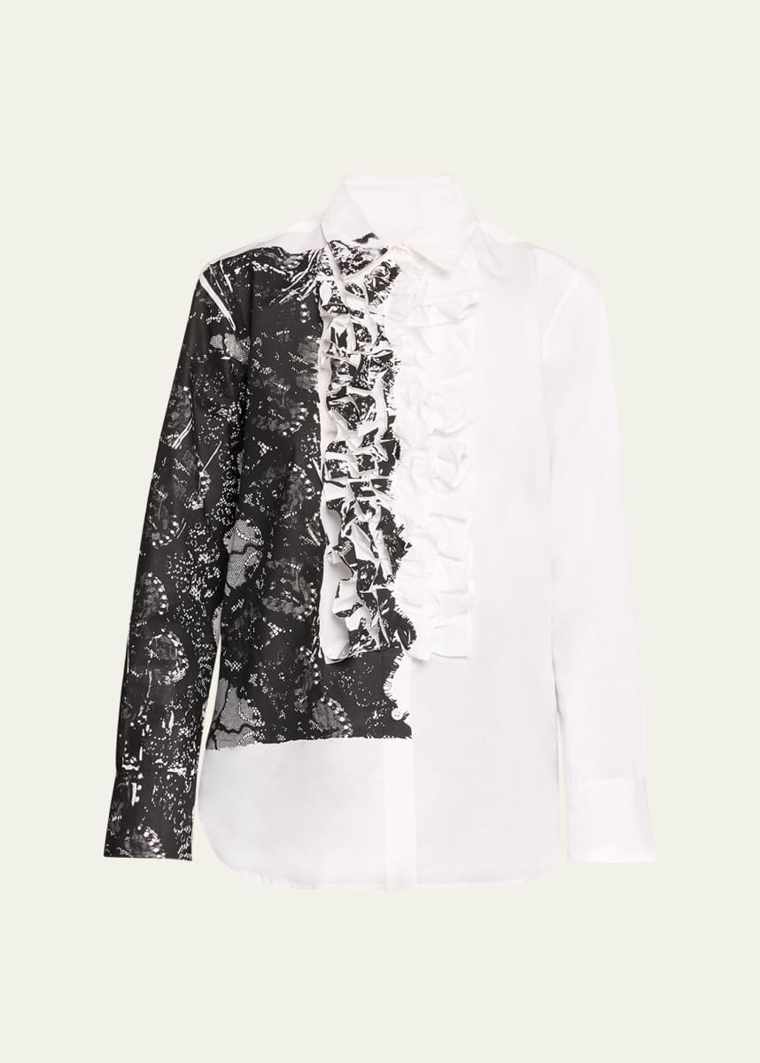 Libertine Venetian Lace Tuxedo Shirt