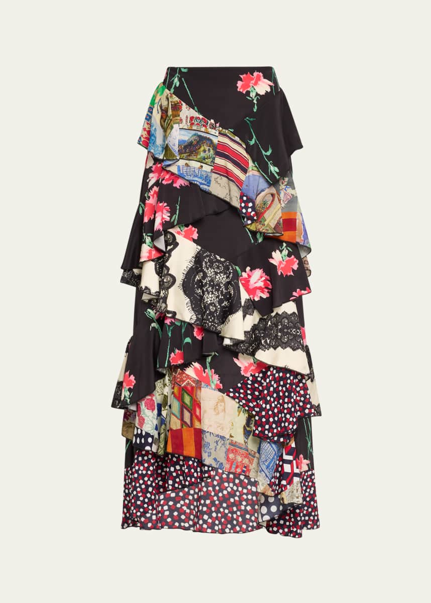Libertine Mash Up Long Ruffle Skirt