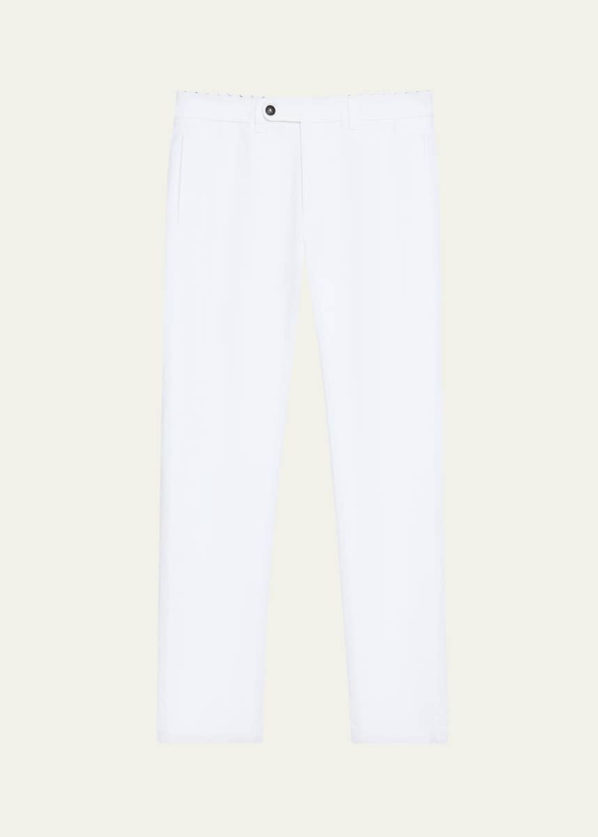 Massimo Alba Men's Cotton-Linen Flat-Front Trousers