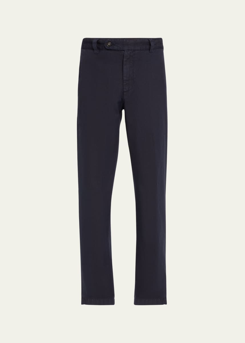 Massimo Alba Men's Cotton-Linen Flat-Front Trousers