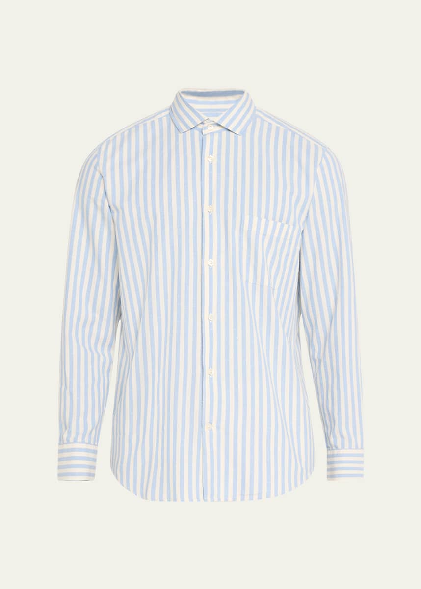 Frescobol Carioca Men's Emilio Cotton Stripe Button-Front Shirt