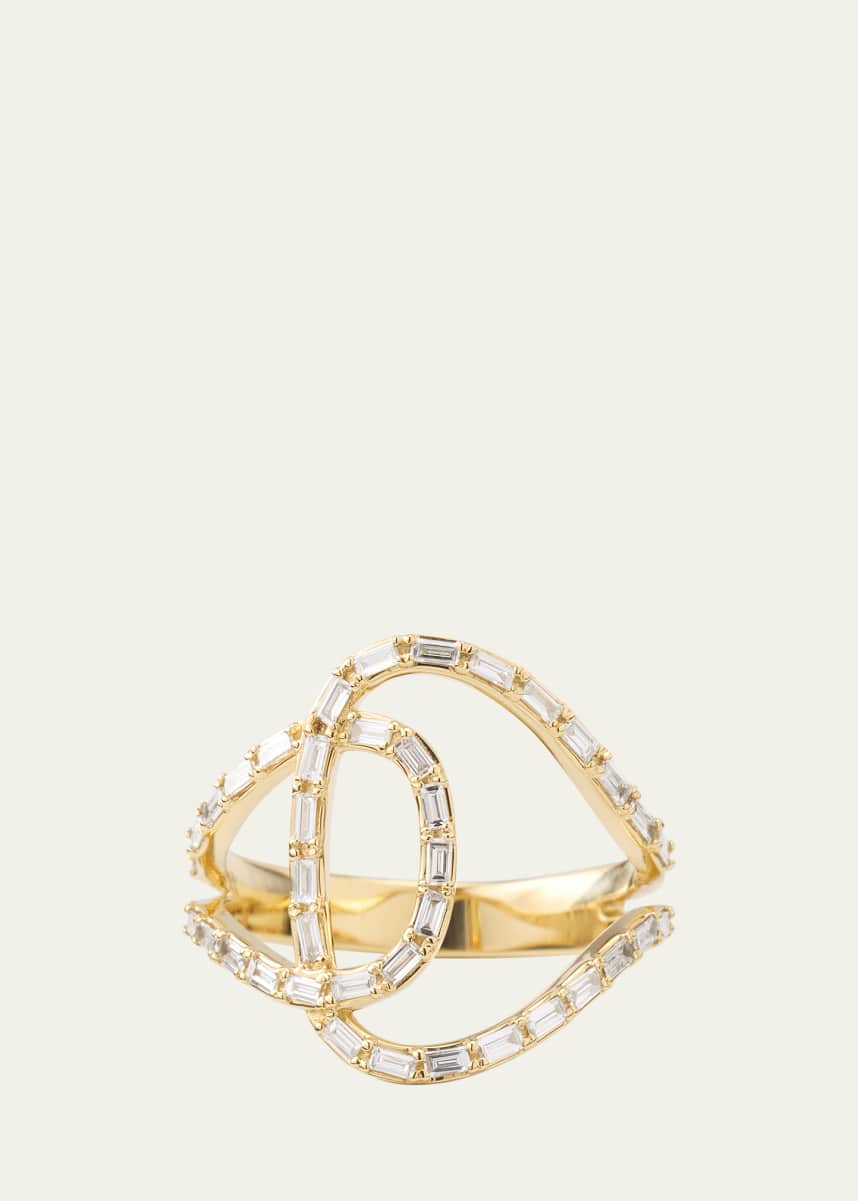Lana 14K Gold Baguette Diamond Illuminating Ring