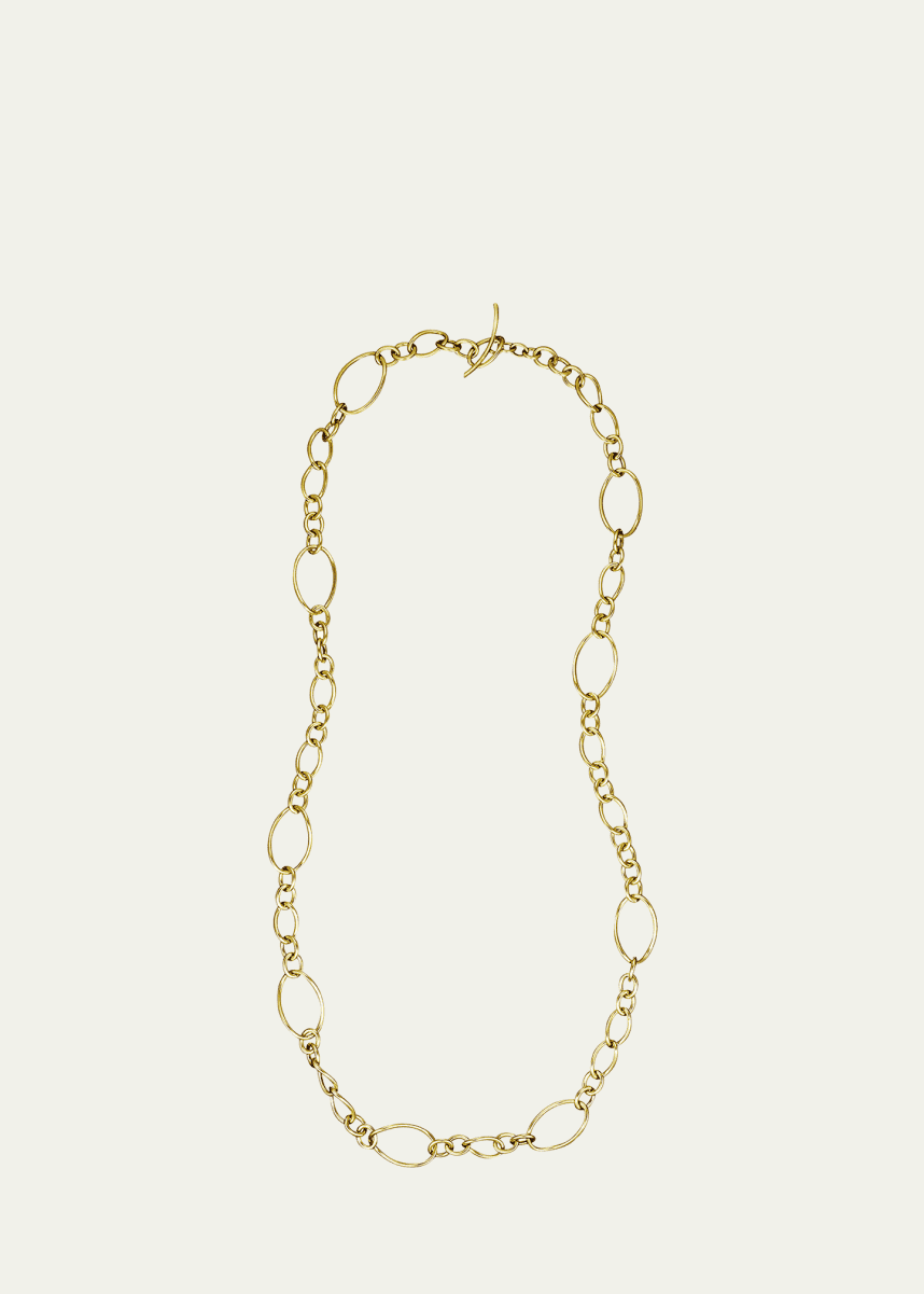 FARAONE MENNELLA by R.F.M.A.S. 18K Yellow Gold Long Small Chain Necklace, 36"L