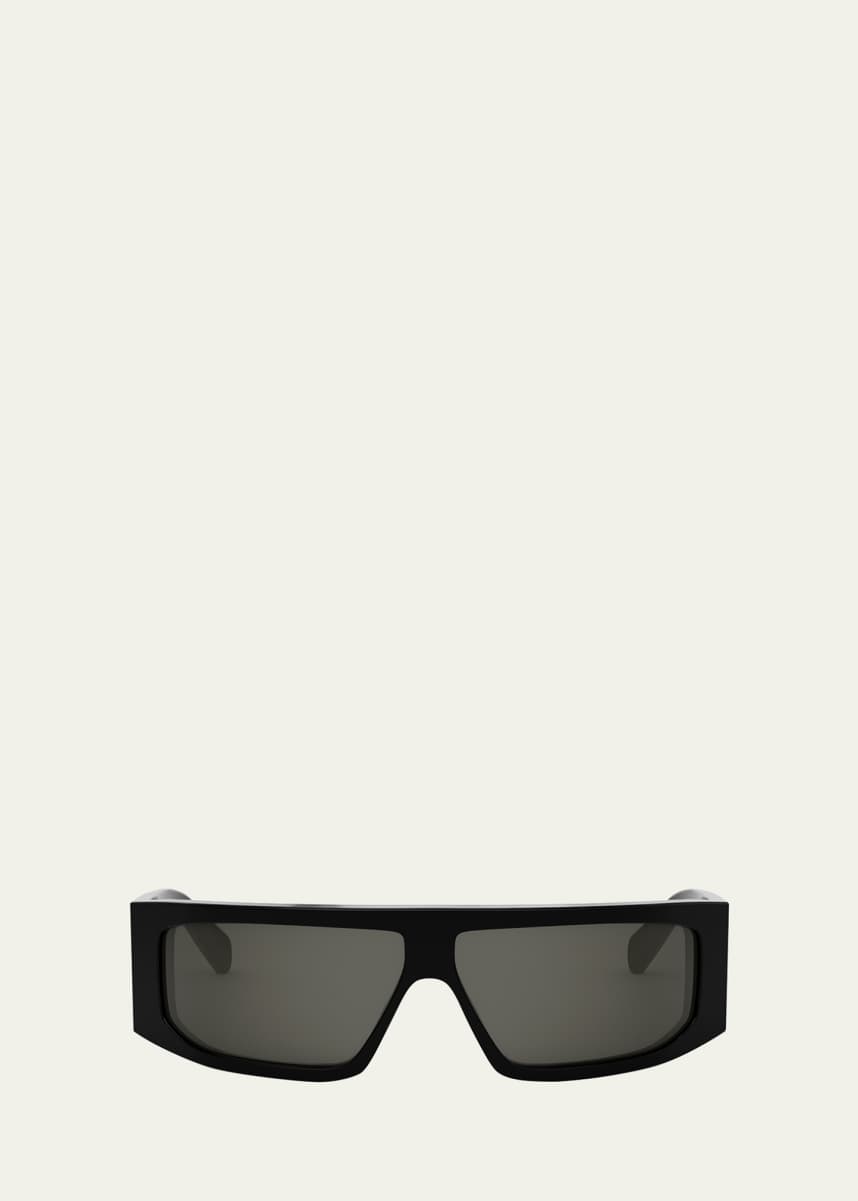 Celine Men's Acetate-Nylon Rectangle Sunglasses