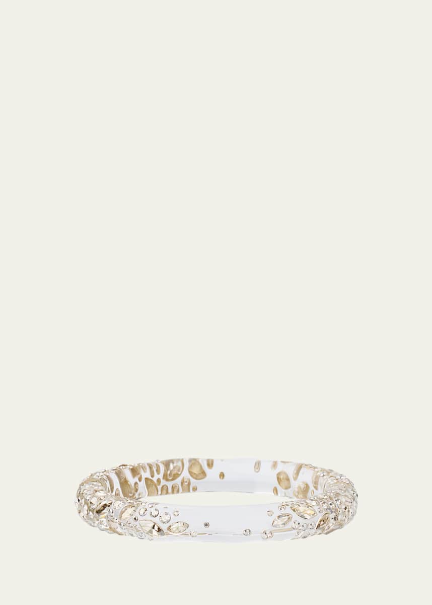 Alexis Bittar Confetti Crystal Lucite Skinny Hinge Bracelet