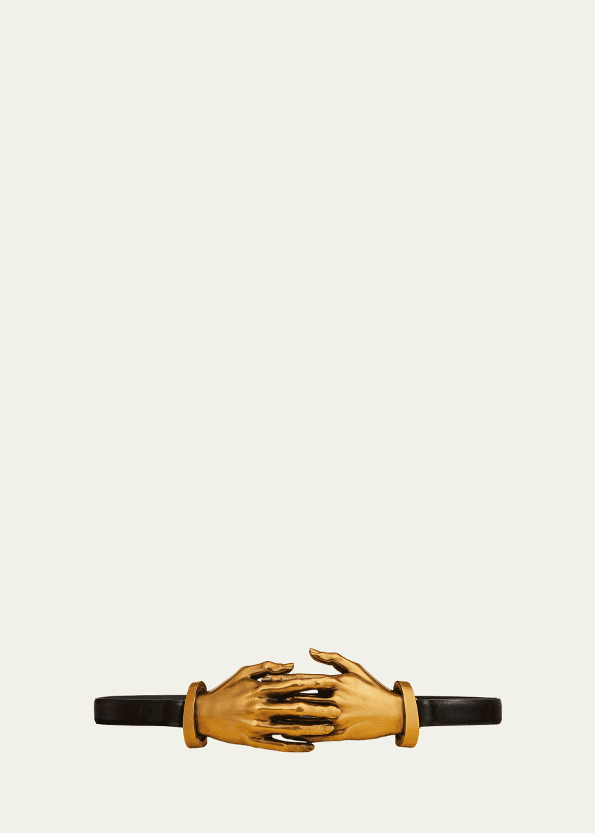 Khaite Antique Gold Hand Leather Belt