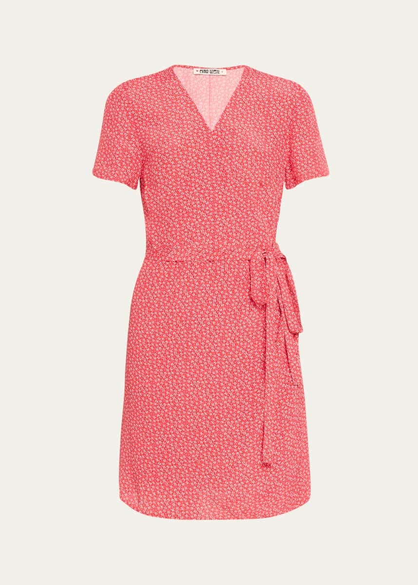 Ciao Lucia Zia Short-Sleeve Mini Wrap Dress
