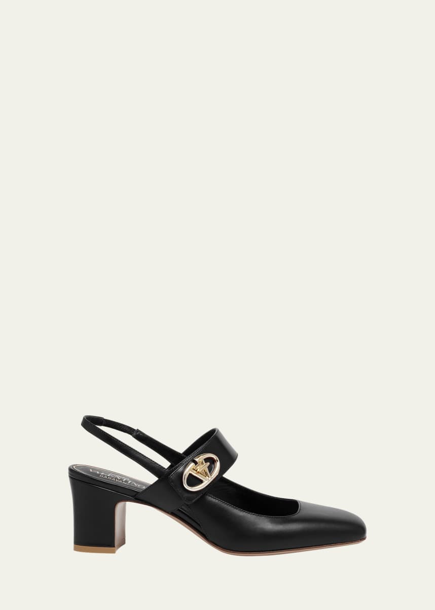 Valentino Garavani VLogo Medallion Slingback Pumps