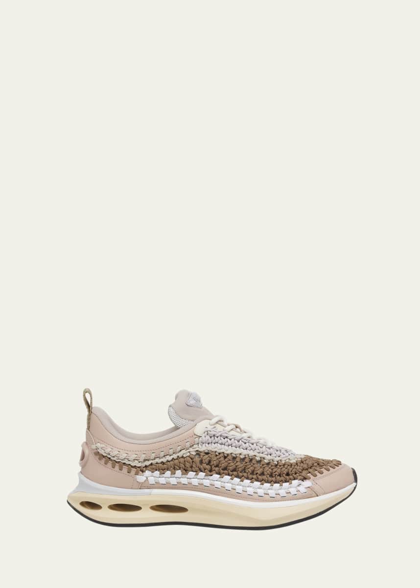 Valentino Garavani VLogo Easy Knot Knit Runner Sneakers