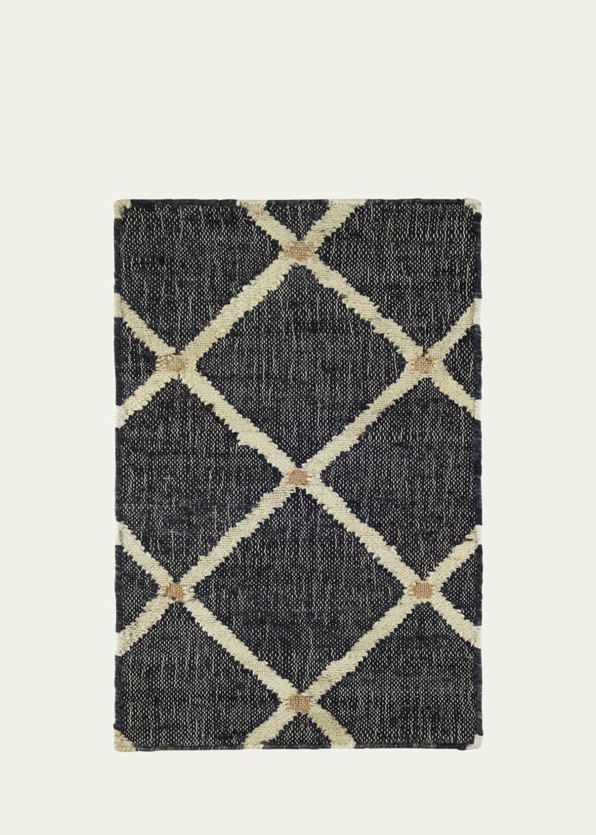 Annie Selke Kali Black Handwoven Rug, 8' x 10'