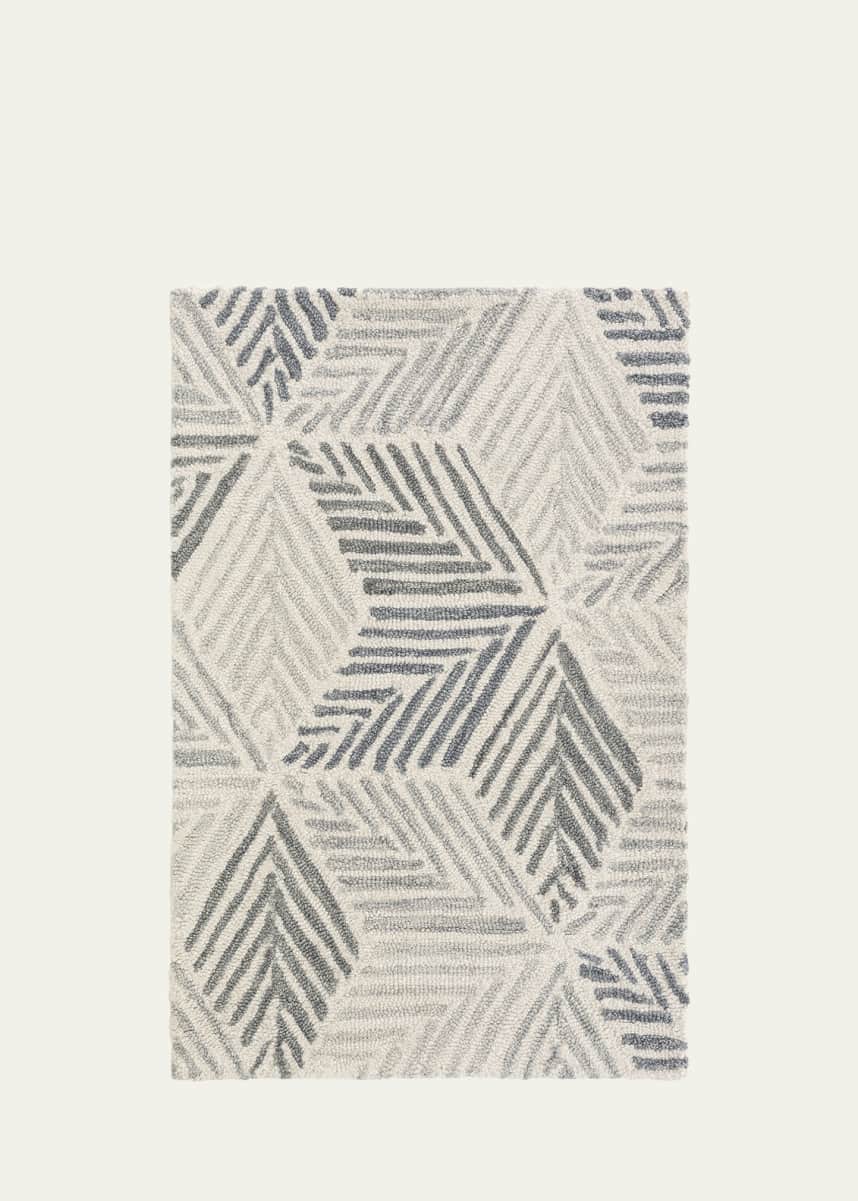 Annie Selke Karari Blue Hand-Hooked Rug, 10' x 14'
