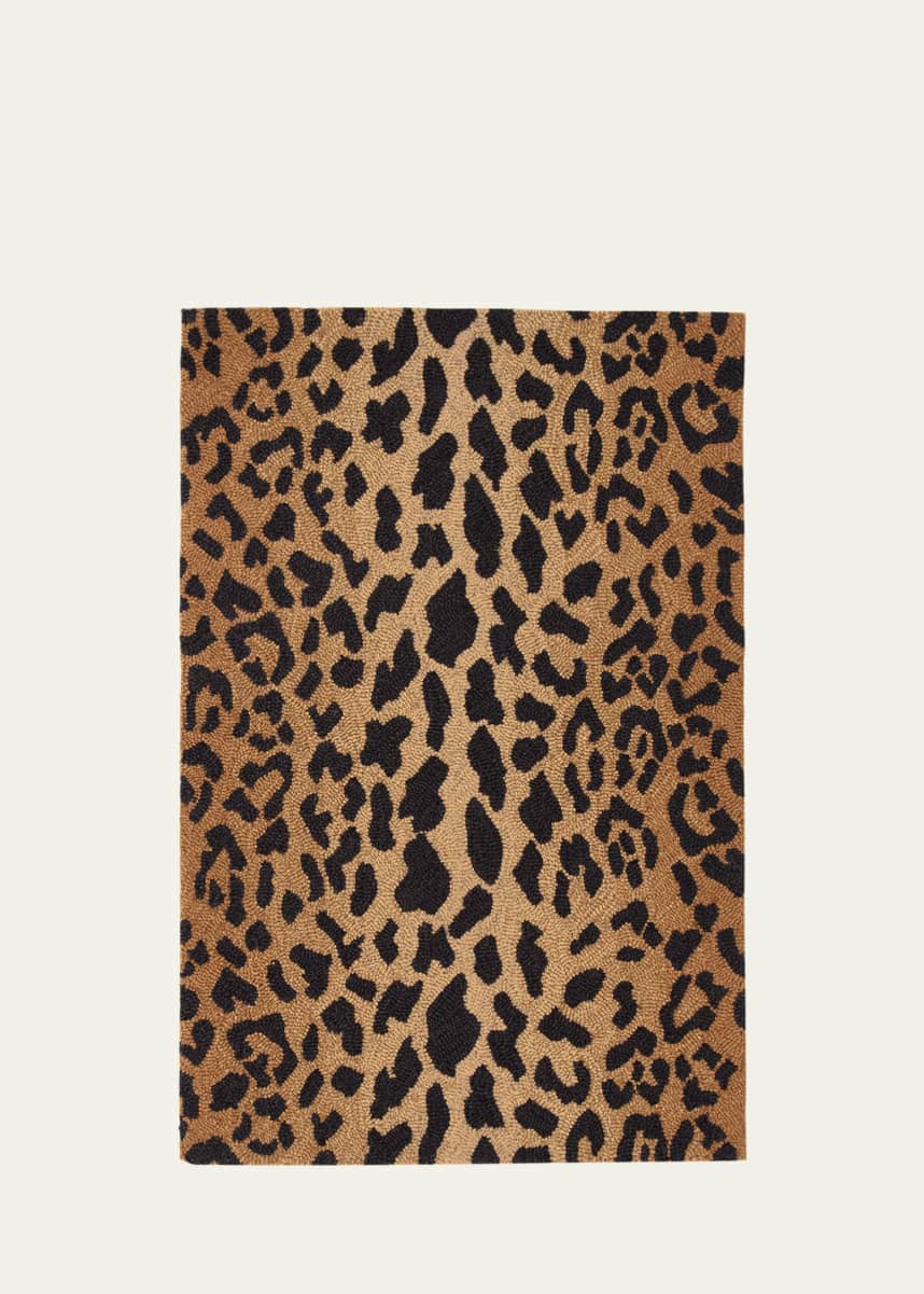 Annie Selke Leopard Micro-Hooked Rug, 4' x 6'