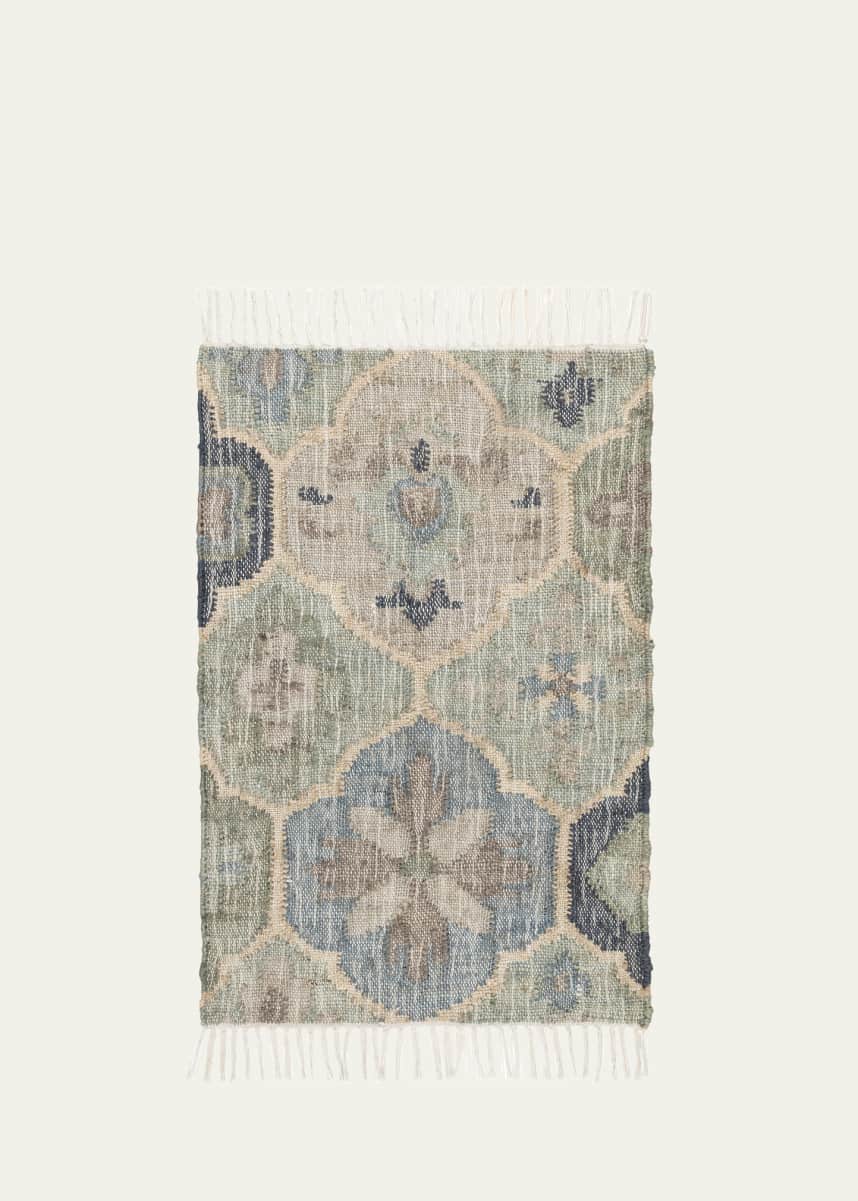 Annie Selke Pali Blue Handwoven Jute Rug, 5' x 8'