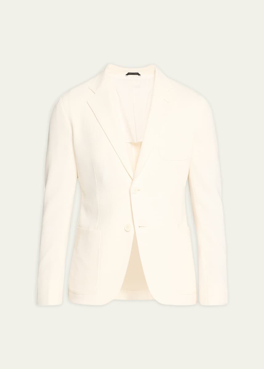 Giorgio Armani Men's Seersucker Suit Separate Jacket
