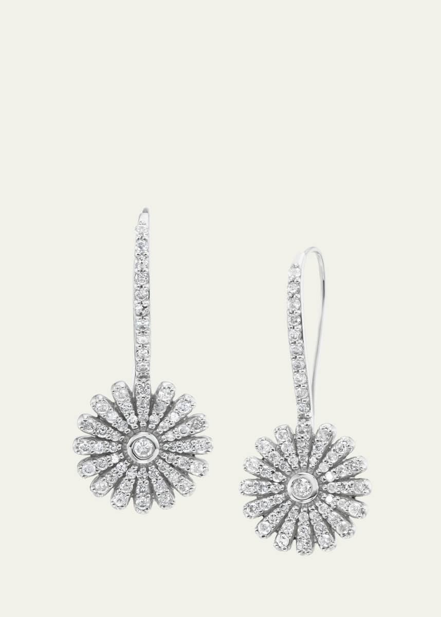 Sheryl Lowe Pave Diamond Daisy Drop Earrings