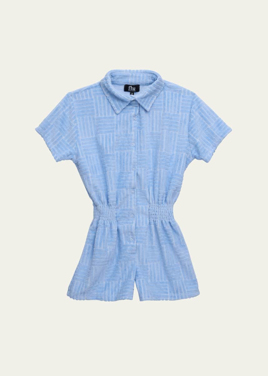 Flowers by Zoe Girl's French Terry Romper, Size S-XL