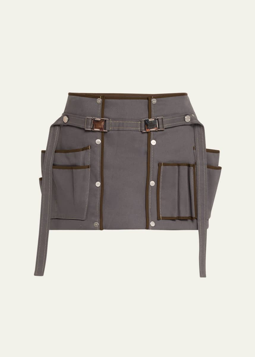 Jane Wade Denim Tool Belt Mini Skirt