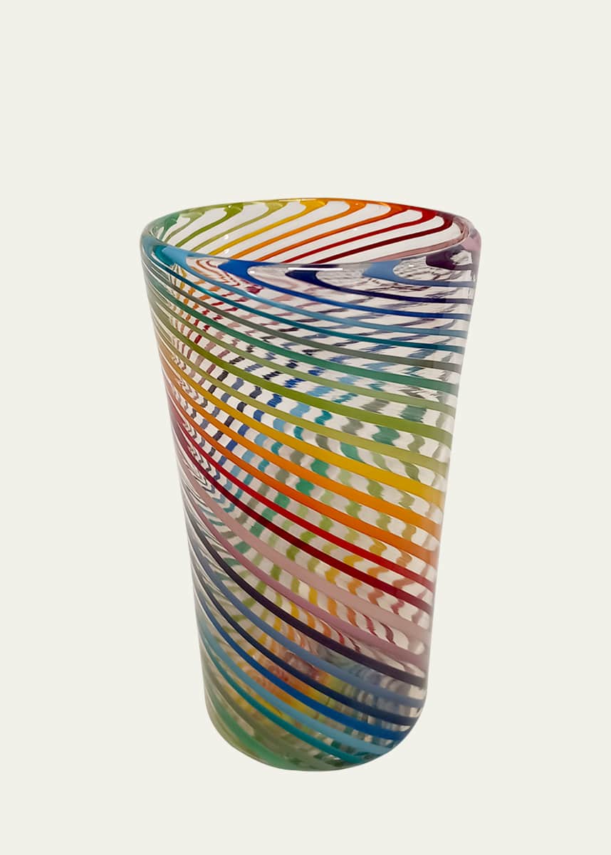 Pierrot Doremus Big Right Multicolor Stripe Drinking Glass, 15 oz.