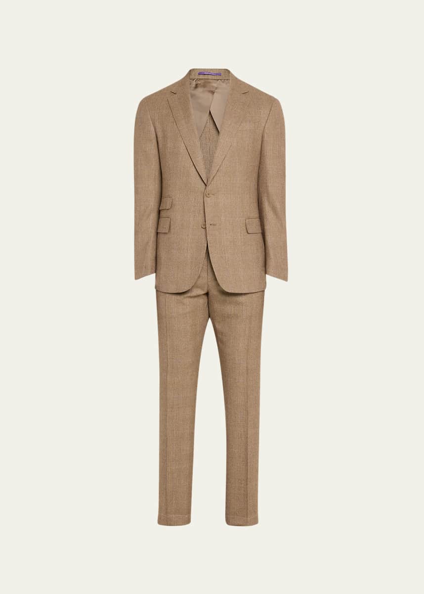 Ralph Lauren Purple Label Men's Kent Hand-Tailored Plaid Wool and Cashmere Suit