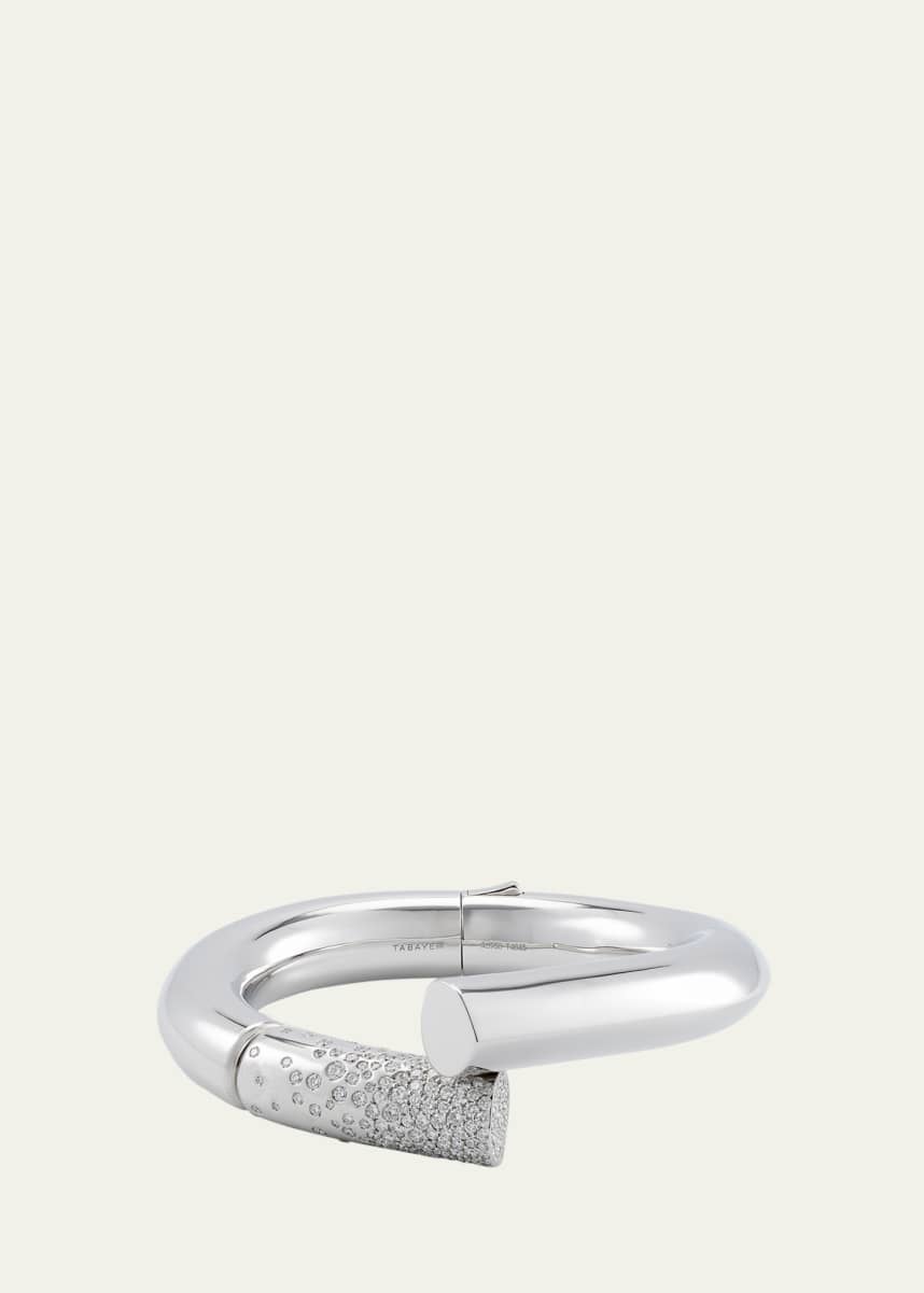 TABAYER Oera 18K White Gold Diamond Pavé Bracelet