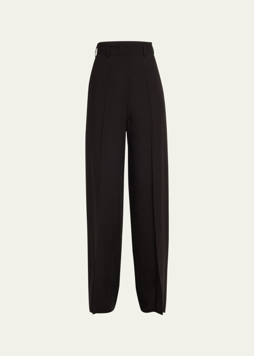 Valentino Garavani Straight Leg Wool Tailored Pants
