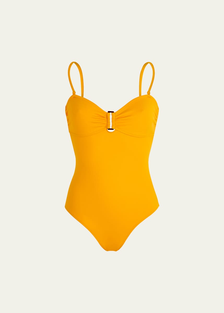 Vilebrequin Solid Sculpt Bandeau One-Piece Swimsuit