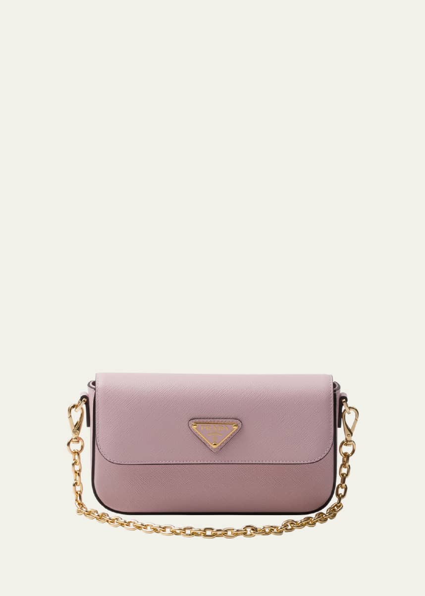 Prada Mini Flap Leather Crossbody Bag