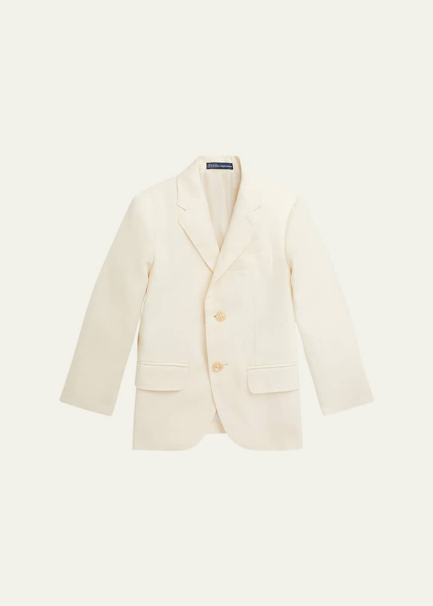 Ralph Lauren Childrenswear Boy's Solid Linen Tailored Sport Coat, Size 4-7