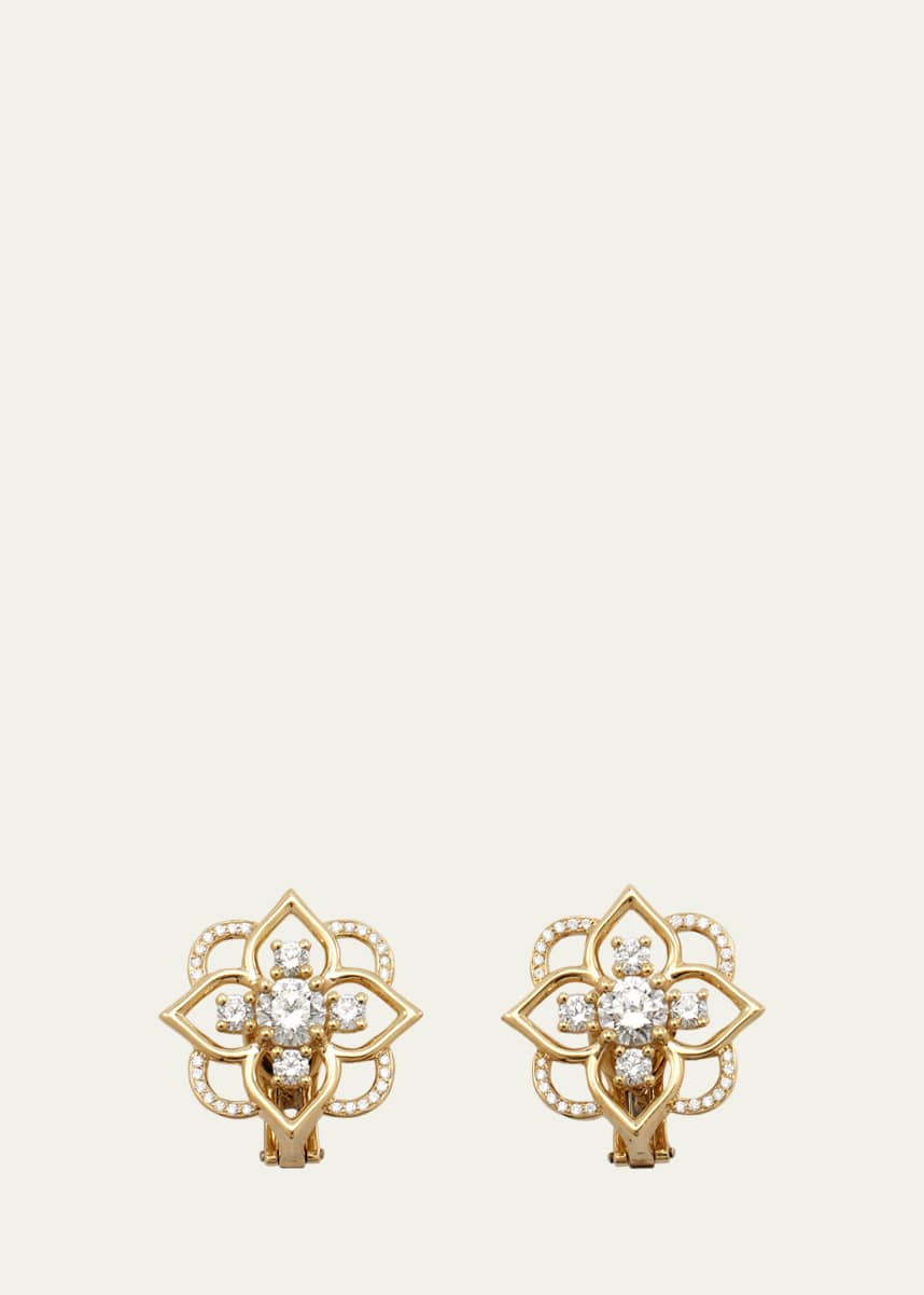 Mellerio 18K Yellow Gold Giardino Diamond Earrings