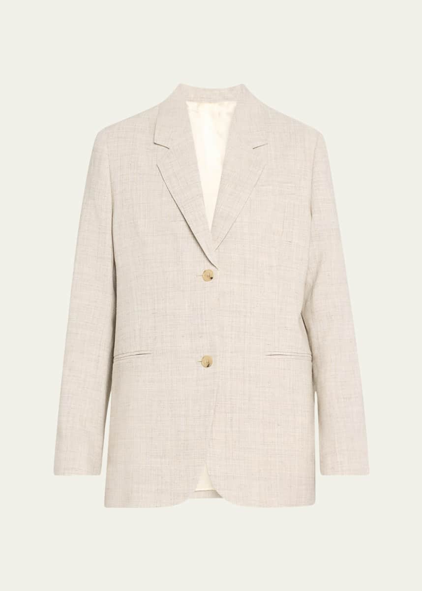 Toteme Summer Tailored Linen Suit Jacket