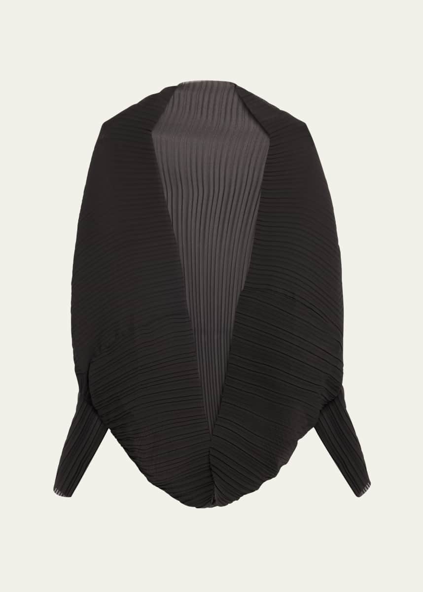 Max Mara Black Plisse Pleated Shrug