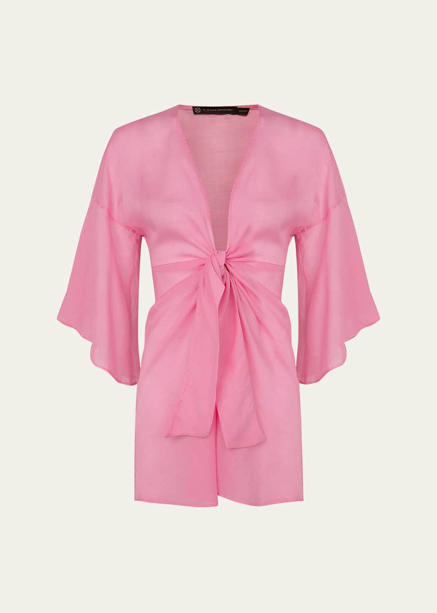 Vix Solid Perola Knot Short Coverup